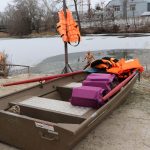 На міському пляжі Полтави під час зимових купань чергують рятувальники