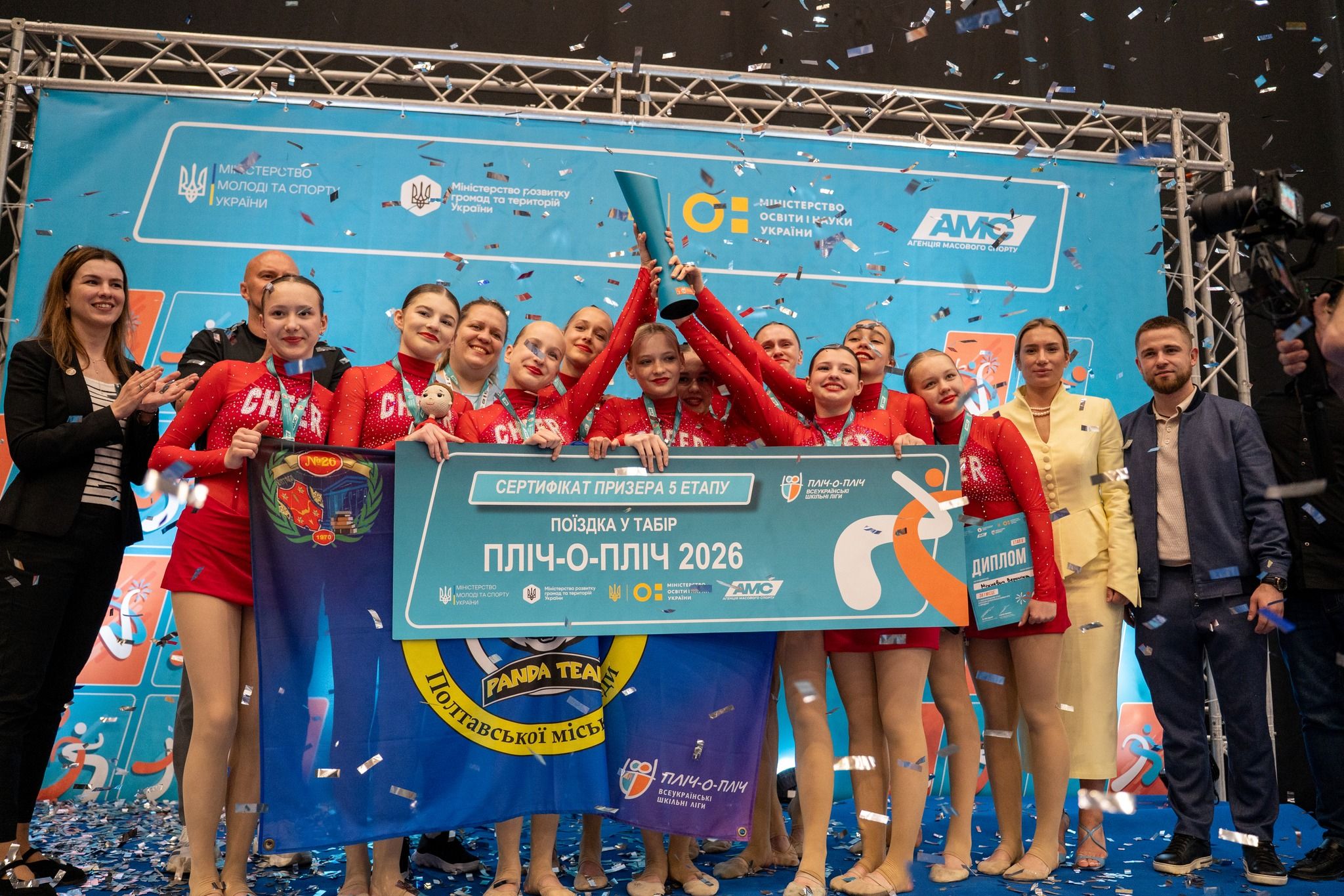 “Пліч-о-пліч: Всеукраїнські шкільні ліги”: полтавські черлідерки здобули перемогу на фінальних змаганнях